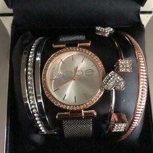 Bebe watch with bracelets